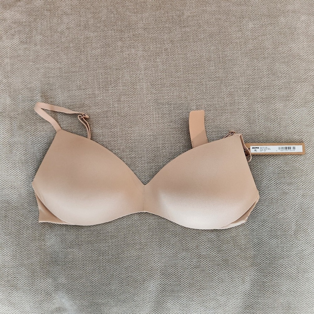 Skims 34B Clay Beige Wireless Form Push Up Plunge Bra BR-PUS-10681W